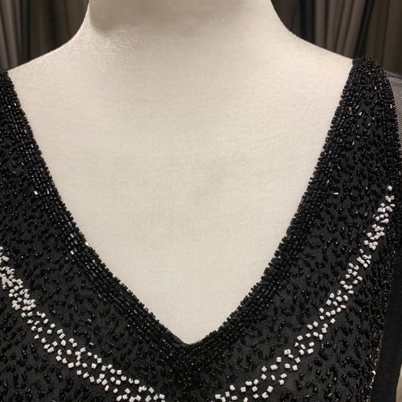 100% Silk & Glass beaded Gown - Picture 7 of 9